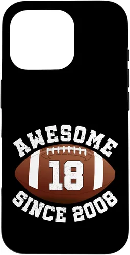 Vista 20 de Awesome Since 2008 18th Birthday Men Son American Football Case for iPhone 17