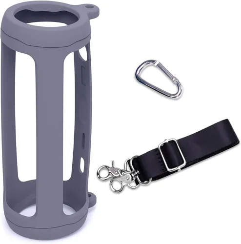 Vista 16 de LTGEM - Funda de silicona compatible con JBL FLIP 5 Altavoz Bluetooth portátil impermeable, carcasa rígida, bolsa de almacenamiento de transporte