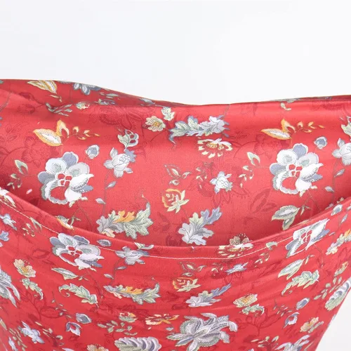 Vista 4 de Funda de almohada de tamaño Queen con estampado floral rojo para mujer, fundas de almohada refrescantes 100% algodón, paquete de 2 unidades con 4