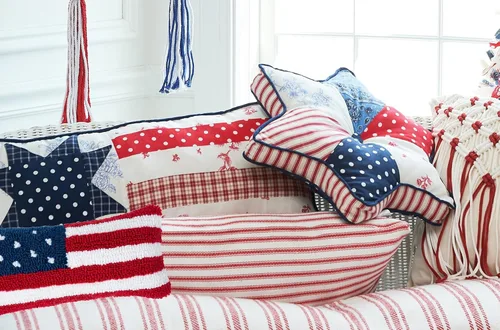 Vista 3 de C&F Home Cojín de 6 x 12 pulgadas con bandera patriótica estadounidense enganchada pequeña/pequeña, americana, 4 de julio, Libertad, Estados Unidos