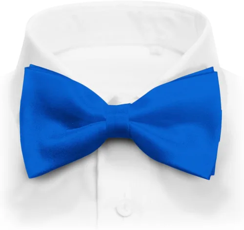 Vista 11 de Pajarita de esmoquin formal de satén preatada clásica para hombre, longitud ajustable, gran variedad de colores disponibles Negro