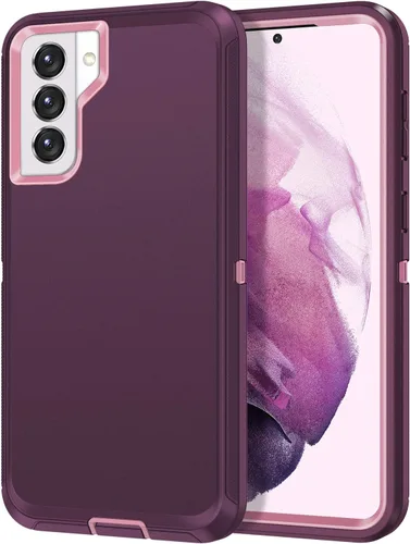 Vista 10 de I-HONVA Funda para Galaxy S21 5G a prueba de golpes, a prueba de polvo y caídas, 3 capas de protección de cuerpo completo