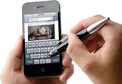 Vista 3 de WEDO Pioneer 2-in-1 Stylus Touch Pen - Negro (tinta azul)