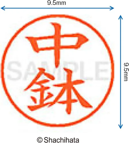 Vista 2 de Shachihata Stamp Name 9 XL – 9 Stamp Face 0.37 inch (9.5 mm), olla mediana