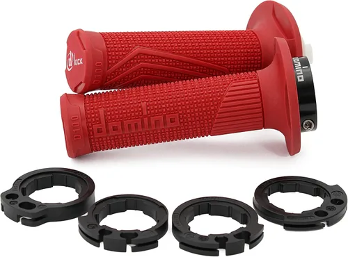 Vista 10 de Domino Racing D100 Lock On Grips para motocross Negro