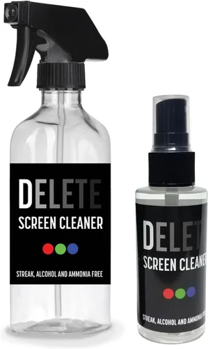 Vista 10 de Delete Kit de spray limpiador de pantalla, botella de 16 onzas y paño