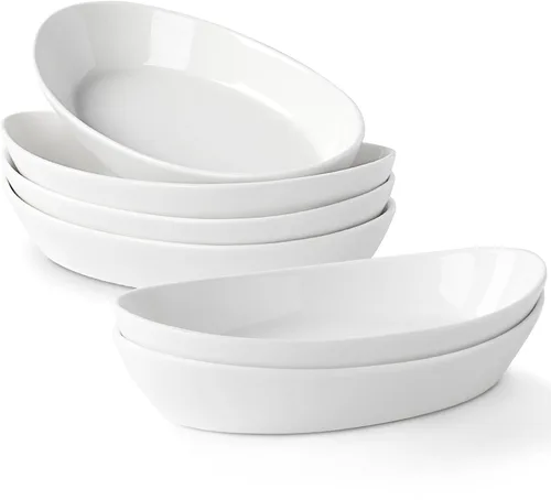 Vista 11 de UIBFCWN Fuentes para Gratinar, 7.5''x4.5'' Fuente de Cerámica Ovalada para Porción Individual, Platos de Cazuela Individuales Aptos para Horno
