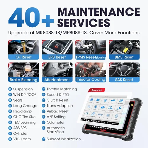 Vista 6 de Autel Escáner MaxiPRO MP900-TS: Herramienta de diagnóstico TPMS 2026 MP900TS actualizada de MK808S-TS/MK900-TS, Android 10.0, 40+ servicios, función