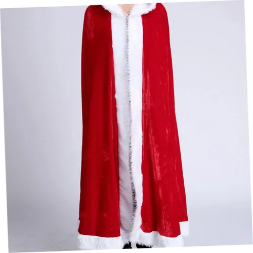 Vista 4 de NOLITOY Hooded Cape Adult Costumes Hooded Cloak Kids Cape Kids Costumes Kids Santa Costume Clothing Child