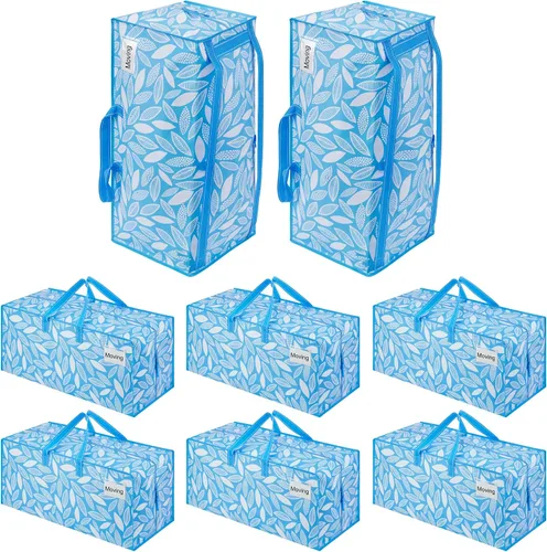 Vista 98 de VENO Paquete de 6 bolsas de mudanza resistentes con correas de mochila, cremalleras y asas, bolsas de embalaje extragrandes para artículos