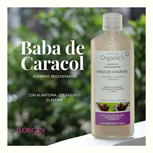 Vista 2 de Florigan Champú Hidratante Baba de Caracol 1lt.