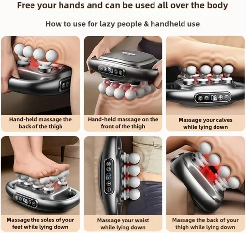 Vista 4 de Husband 2.0 Knot, Husband 2.0, Pistola de masaje de 16 cabezas de tejido profundo, 9 niveles de intensidad y 3 modos inteligentes, para cuello