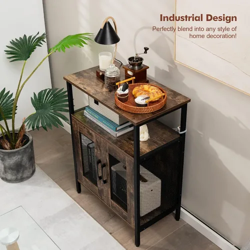 Vista 3 de LOKO Gabinete para bar de vinos, gabinete de licor industrial con estante de vino desmontable, gabinete de vino con soporte para vidrio, gabinete