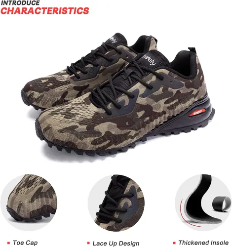 Vista 7 de Kricely Zapato deportivo para hombre, para correr, caminar, hacer senderismo y entrenamiento funcional, para exteriores, calzado informal de hombre