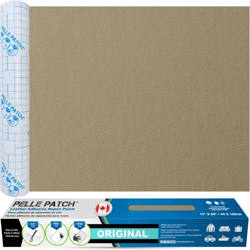Vista 75 de Parche de reparación de cuero y vinilo - 25 colores disponibles - Original 4x60 - Beige