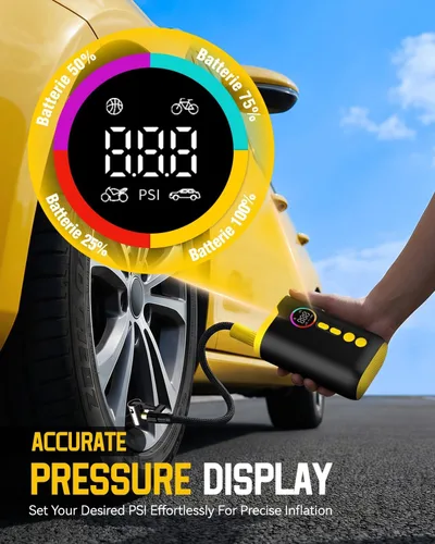 Vista 6 de Neverland Tire Inflator Portable Air Compressor - 150 PSI Electric Air Pump for Car Tires with Auto Shutoff Function, Cordless Tire Air Pump for