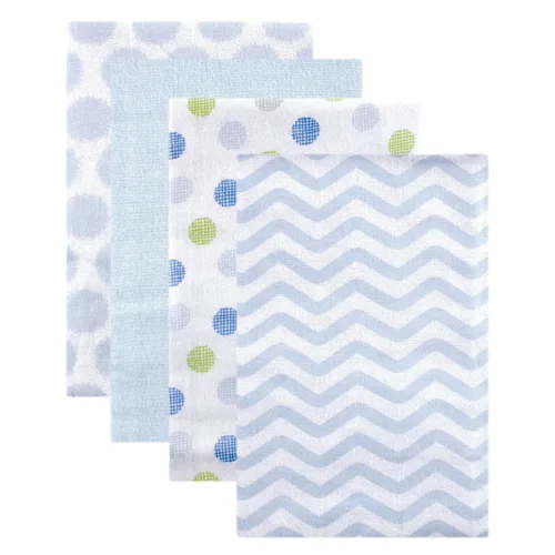 Vista 10 de Luvable Friends Mantas Receptoras Unisex de Franela de Algodón para Bebé, Abc Paquete de 4, Talla Única