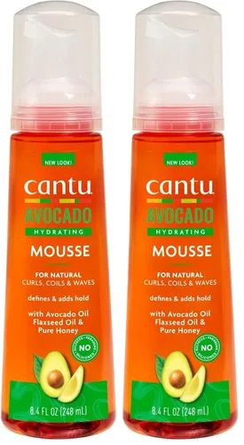 Vista 3 de Cantu Mousse Hidratante de Aguacate, 8.4 fl oz (8.4 fl oz)
