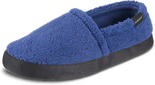 Vista 9 de isotoner Pantuflas bereber con espalda cerrada para hombre con espuma viscoelástica cómoda y forro transpirable Negro