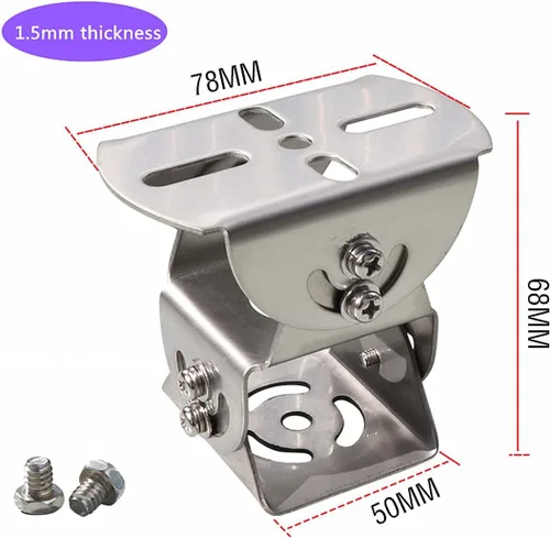 Vista 4 de Adaptador universal de acero de 2 capas para montaje en poste de pared, soporte universal de 3 ejes, adaptador de extensión de base de metal sólido