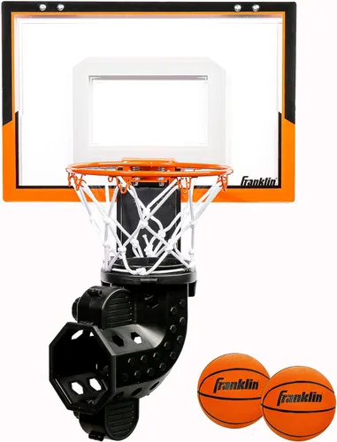 Vista 6 de Franklin Sports Mini Aro de Baloncesto con Reboteador y Pelota - Aro de Baloncesto Para Sobre la Puerta Con Reboteador Automático de Pelota - Juego