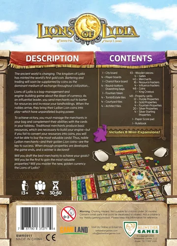 Vista 4 de Bellwether Games Lions of Lydia Game Juego de mesa para adultos y familias Juego de mesa de estrategia Para 2-4 jugadores
