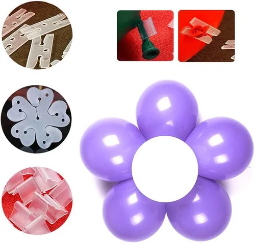 Vista 5 de Accesorios para globos, cadena de globos, goma de PVC, para fiesta de cumpleaños, boda, telón de fondo, decoración, cadena de globos, clips de lazo 1