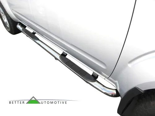 Vista 3 de Estribos laterales compatibles con Nissan Frontier Crew Cab 2005-2026 / Suzuki Equator Crew Cab 2005-2012 - Barras laterales de acero inoxidable