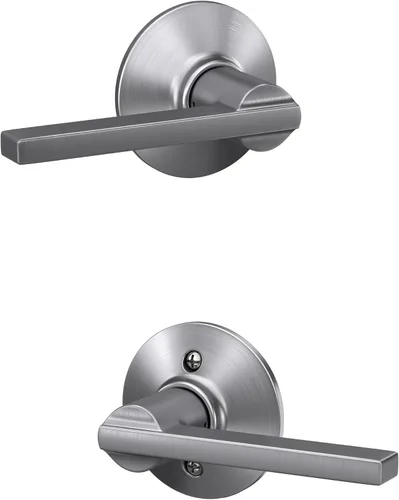 Vista 41 de Schlage F51A LAT 716 Latitude - Manija de puerta con bloqueo de entrada con llave, en acabado de bronce envejecido