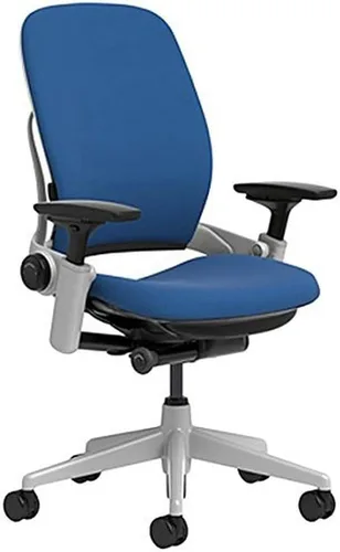 Vista 3 de Steelcase Silla de salto con base de platino y ruedas de suelo duro, Alpine