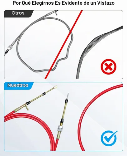 Vista 5 de 80833 - Cable de cambio para palanca de cambios B&M con extremo de ojal, cable de cambio de transmisión automática de 5 pies de largo AF72-1002