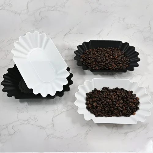 Vista 4 de CAFEMASY Bandeja de muestras de café para ventosas, plato de plástico reutilizable para recoger y pesar, muestra de granos de café