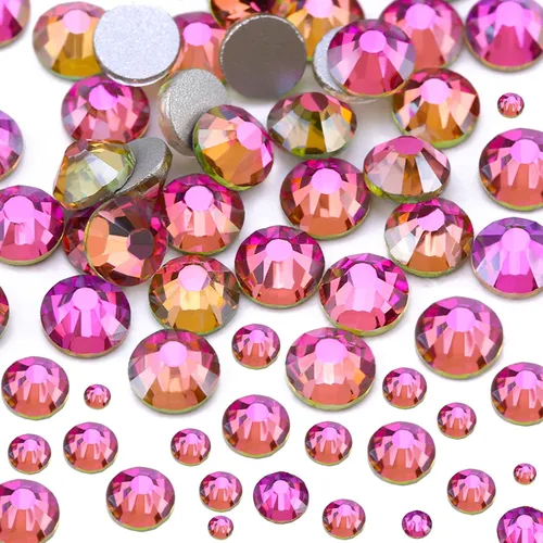 Vista 8 de Dowarm 2650 unidades de pegamento de diamantes de imitación de cristal con parte trasera plana, 6 tamaños de 0.059 in, 0.079 in, 0.110 in, 0.189 in