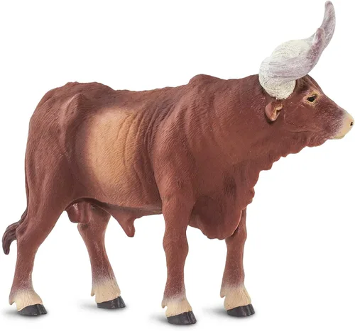 Vista 6 de Safari Ltd. Watusi Figura de toro – Figura detallada de vaca de plástico de 6 pulgadas – Juguete educativo de animales de granja para niños, niñas