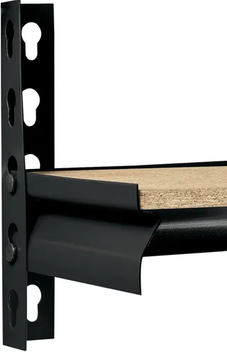 Vista 6 de EDSAL UR245AZ-BLK Estante de almacenamiento de acero, 5 estantes ajustables, capacidad de 4000 libras, 72 pulgadas de alto x 48 pulgadas de ancho x