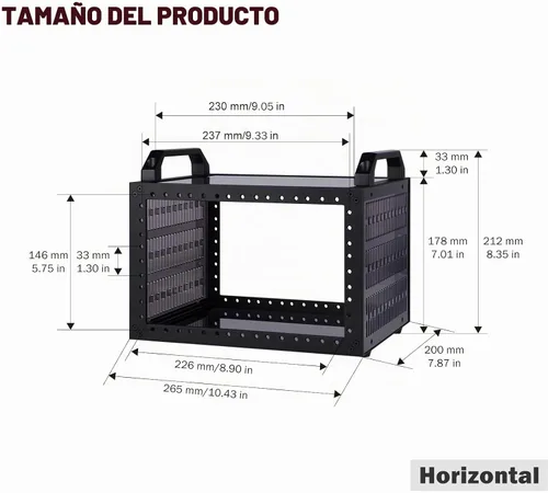 Vista 3 de GeeekPi DeskPi RackMate TT Mini gabinete de servidor para mini PC, red, servidores, audio y equipo de video