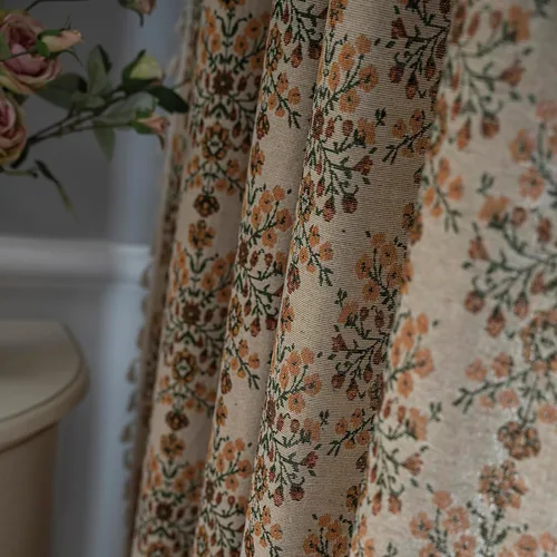 Vista 3 de ENJOYBRIDAL - 2 paneles de cortinas, florales, estilo bohemio, de granja, rústico o clásico, semitraslúcidas, con bolsillo para cortinero y borlas