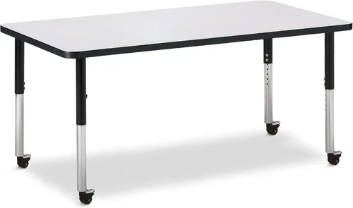 Vista 17 de Jonti-Craft Berries 6478JCM180 - Mesa de actividades rectangular, altura M (20-31 pulgadas de altura ajustable, móvil), 24 x 36 pulgadas