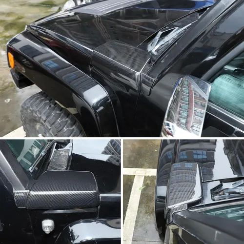 Vista 3 de Cubierta de ventilación de entrada de aire lateral del capó compatible con Hummer H3 2005-2009, decoración de entrada de aire lateral del capó