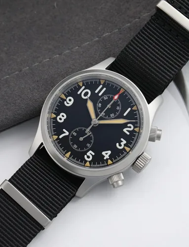 Vista 7 de TACTICAL FROG Militado Militado Relojes Militares para hombre cronógrafo 1.535 in Pilot VK61 Movimiento de cuarzo Casual Relojes de pulsera