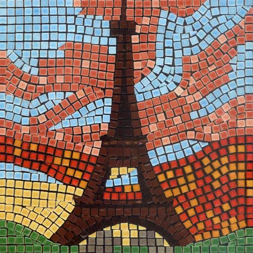 Vista 18 de Crea una verdadera obra de arte de mosaico con nuestro kit de hazlo tú mismo, acuario cuadrado de 7 pulgadas (18 cm)