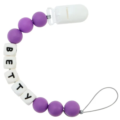 Vista 10 de Clip personalizable para cochecito con nombre, clip personalizado para cochecito con nombre (azul bebé)