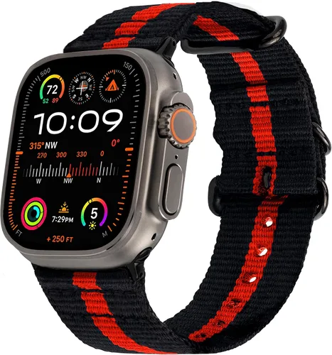 Vista 27 de Carterjett - Correa para Apple Watch 1.732 pulgadas, 1.654 pulgadas, 1.575 pulgadas, 1.496 pulgadas, nailon NATO, correas iWatch, mujeres y hombres