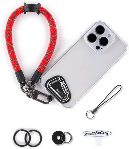 Vista 21 de Correa de Teléfono para Mano y Muñeca, Cordón de Teléfono con Parche ×2, Soporte para Funda de Teléfono Celular, Correa de Muñeca para Llaves, Negro