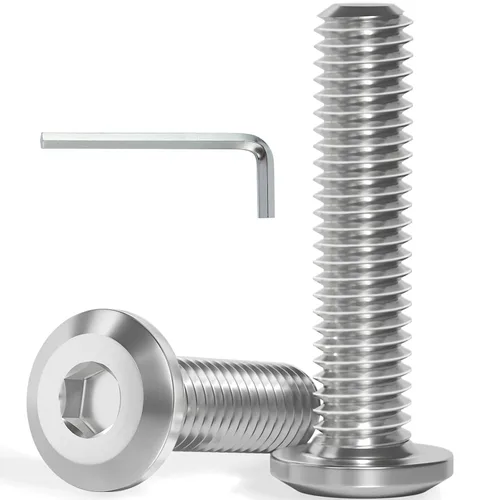 Vista 24 de VGBUY M6-1.0 x 8 mm 100 piezas Tornillos de cabeza plana con casquillo hexagonal, 304 de acero inoxidable 18-8, rosca completa, llave hexagonal