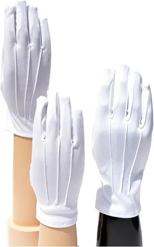 Vista 2 de BOMJJOR Michael - Guante blanco con diamantes de imitación para niños, guante de Billie Jean MJ Jackson, guante de roca, guante formal de esmoquin