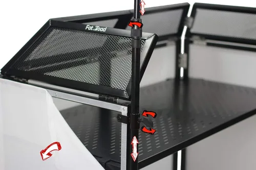 Vista 4 de FAT TOAD Cabina de DJ con paquete de soporte de armadura de iluminación de 8 pies (Serie QuickFOLD) – Fachada plegable con cubierta de scrim