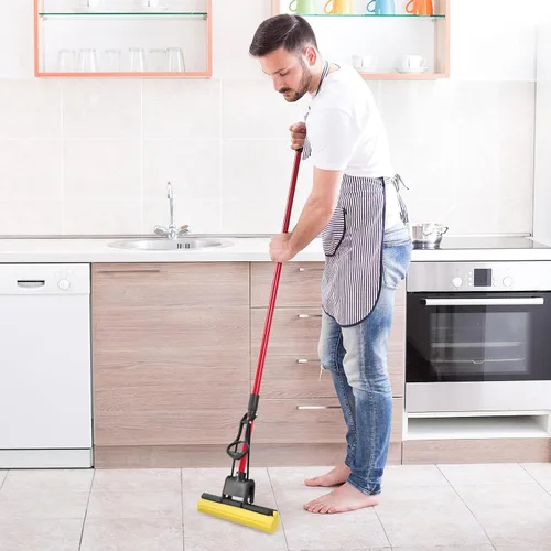 Vista 5 de LIFKOME Mops Kitchen Home - Recambio de cabezal de esponja súper absorbente y de goma de espuma PVA, repuesto de espuma de esponja plegable, 2