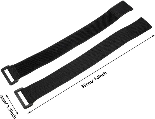 Vista 2 de Gejoy 6 correas elásticas ajustables para las piernas, correas elásticas ajustables para el tobillo, correa de seguridad para equitación, pesca