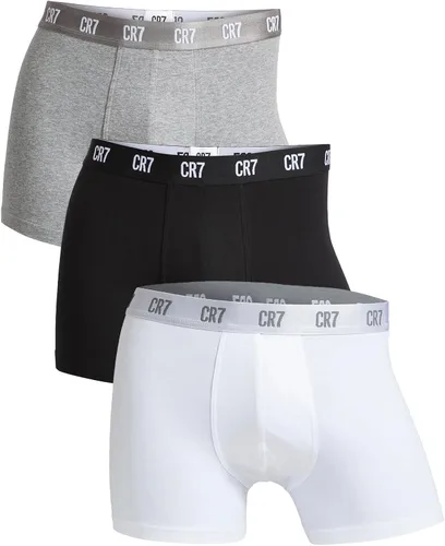 Vista 9 de CR7 Men's Cotton Blend Trunks Blanco